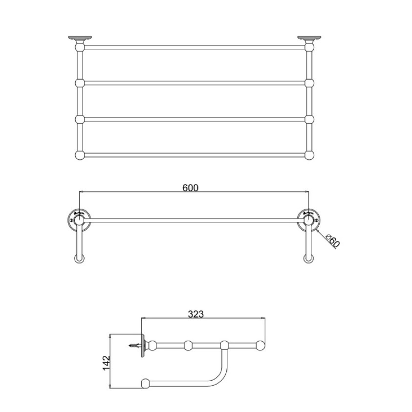 Burlington Gold Towel Rack Specification